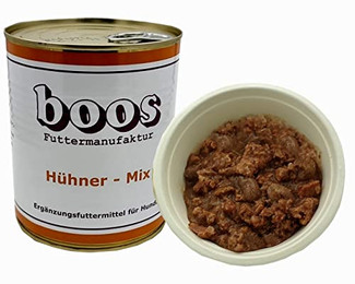 Produktbild von Boos Hühner Mix Nassfutter für Hunde - 6 x 800 g