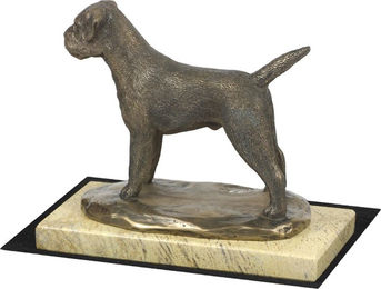 Produktbild von Border Terrier Hundefigur aus Kaltgussbronze