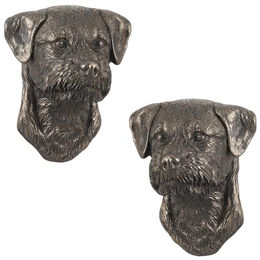 Border Terrier Hundestatue hängende Büste braun – Bild 1 von 6