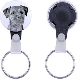 Produktbild von Border Terrier - Schlüsselanhänger mit Hundeportrait, Anhänger mit markeneigener Art-Dog-Grafik