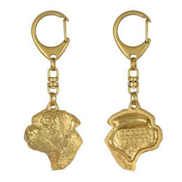 Border Terrier Schlüsselanhänger vergoldet – Bild 1 von 6