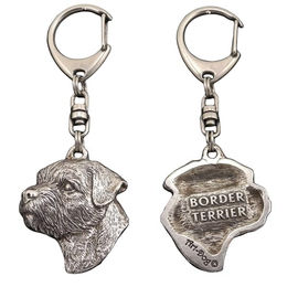 Border Terrier versilberter Schlüsselanhänger – Bild 1 von 9