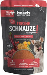Produktbild von BOSCH Freshe Schnauze 250g Rind, Hirse & Rote Beete Hundenassfutter 16 x 250g Rind, Hirse & Gemüse Sparpaket