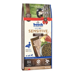 Produktbild von bosch HPC Sensitive Ente & Kartoffel Hundetrockenfutter - 15 kg