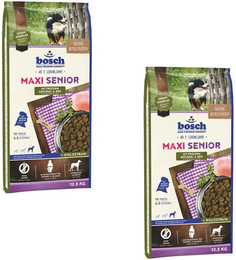 Produktbild von bosch Maxi Senior Geflügel & Reis Hundetrockenfutter Sparpaket 2 x 12,5 Kilogramm