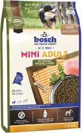 Produktbild von bosch Mini Adult Geflügel & Hirse Hundetrockenfutter Sparpaket 2 x 3 Kilogramm