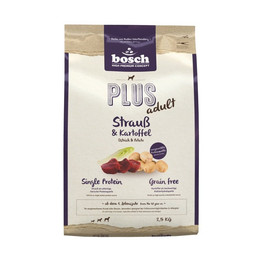 Produktbild von Bosch PLUS Adult Strauß & Kartoffel Hunde Trockenfutter - 4 x 2,5 kg