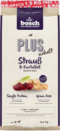 Produktbild von Bosch PLUS Hunde-Trockenfutter Strauß & Kartoffel - 14 kg