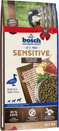 Produktbild von Bosch Sensitive Ente/Kartoffel Hundetrockenfutter Sparpaket 2 x 15 Kilogramm