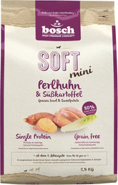 Produktbild von bosch SOFT Mini Perlhuhn & Süßkartoffel Hundetrockenfutter Sparpaket 2 x 2,5 Kilogramm