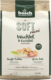 Produktbild von bosch SOFT Mini Wachtel & Kartoffel Hundetrockenfutter Sparpaket 2 x 2,5 Kilogramm