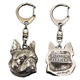 Boston Terrier Schlüsselanhänger Silber – Bild 1 von 9