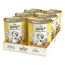 Produktbild von Boswelia Betty's Landhausküche Geflügel pur Nassfutter Katze - 6 x 400 g