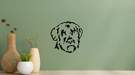 Produktbild von Bouvier Kopf Wandtattoo Wandbild Wandsticker Wandaufkleber Wanddekoration