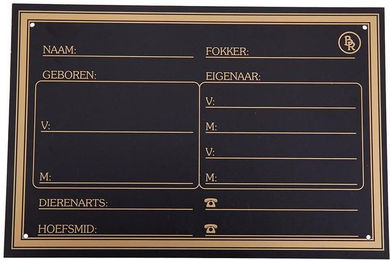Produktbild von Boxenschild Reiten BR Equitation