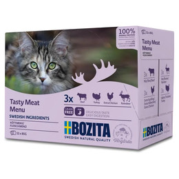Produktbild von Bozita Cat Multipack Häppchen in Soße Fleischmenü - 12 x 85 g
