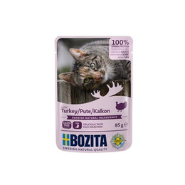 Produktbild von Bozita Cat Pouch Häppchen in Soße mit Pute - 12 x 85 g