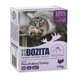 Produktbild von Bozita Häppchen in Gelee mit Pute Katzenfutter - 6 x 370 g