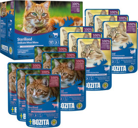 Produktbild von Bozita Häppchen in Gelee Sterilised Katzenfutter - 12 x 85 g