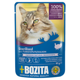 Produktbild von Bozita Häppchen in Gelee Sterilised Pute - 12 x 85 g
