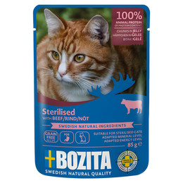 Produktbild von Bozita Häppchen in Gelee Sterilised Rind - 12 x 85 g