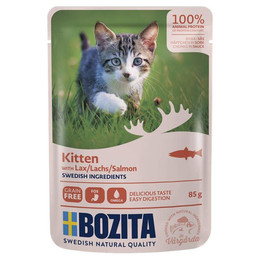 Produktbild von Bozita Häppchen in Soße Kitten Lachs - 12 x 85 g