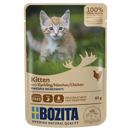 Produktbild von Bozita Häppchen in Soße Kitten mit Hühnchen - 12 x 85 g