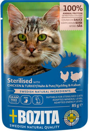 Produktbild von Bozita Häppchen in Soße Sterilised Geflügel - 12 x 85 g