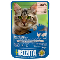Produktbild von Bozita Häppchen in Soße Sterilised Geflügel - 12 x 85 g