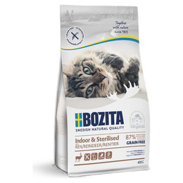Produktbild von Bozita Indoor & Sterilised Katzentrockenfutter mit Rentier - 400 g