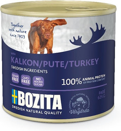 Produktbild von Bozita Paté 625 Gramm Hundenassfutter 12 x 625 Gramm mit Pute