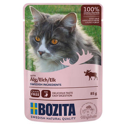 Produktbild von Bozita Pouch Häppchen in Gelee Elch - 12 x 85 g