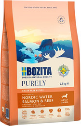 Produktbild von Bozita Purely Adult Small Lachs & Rind Getreidefrei - 2 x 2,5 kg