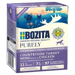 Produktbild von Bozita Purely Paté Puppy & Junior mit Pute und Huhn - 6 x 370 g