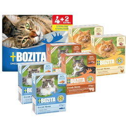 Bozita Tetra Häppchen in Gelee 6 x 370 g - Sterilized Mix (3 Sorten) – Bild 1 von 6