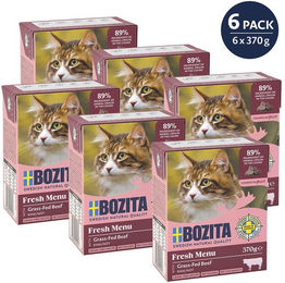 Produktbild von Bozita Tetra Häppchen in Gelee mit Rinderhack - 6 x 370 g