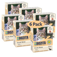 Produktbild von Bozita Tetra Häppchen in Soße mit Ente - 6 x 370 g