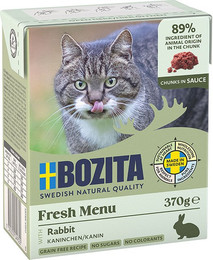 Produktbild von Bozita Tetra Häppchen in Soße mit Kaninchen - 6 x 370 g