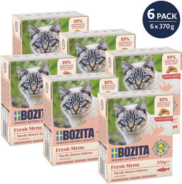 Produktbild von Bozita Tetra Häppchen in Soße mit Lachs - 6 x 370 g