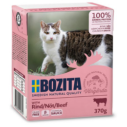 Produktbild von Bozita Tetra Häppchen in Soße mit Rind - 6 x 370 g