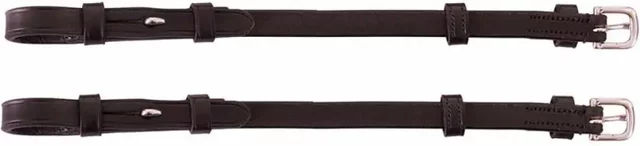 Produktbild von BR Backenstücke Leder 1 Paar schwarz-Silber (Vollblut)