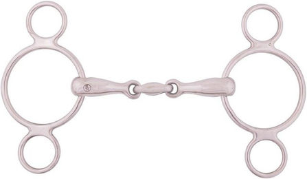 Produktbild von BR doppelt gebrochene 3-Ringtrense aus Edelstahl 18 mm