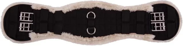 Produktbild von BR Premiere Dressur Kurzgurt Fell anatomisch geformt mit synthetischem Lammfell - 55 cm