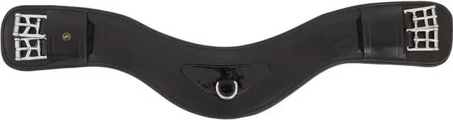 BR Sattelgurt Kurzgurt Dressurgurt Borough Leder schwarz - 60 cm – Bild 1 von 3