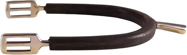 Produktbild von BR Sporen mit abgeflachtem Dorn und Gummiüberzug für Herren