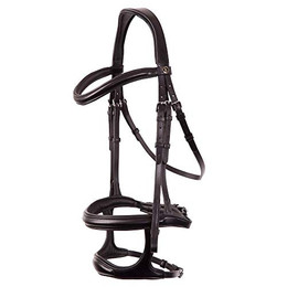 Produktbild von BR Trense Bath Kombinasenriemen doppel schwarz WB