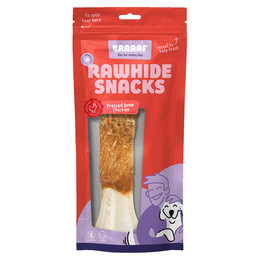 Produktbild von Braaaf Hundesnack Rawhide Pressed Bone Huhn - 170 g