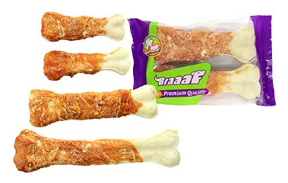 Produktbild von Braaaf Hundesnack Rawhide Pressed Bone Huhn - 2 x 60 g