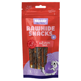 Produktbild von Braaaf Hundesnack Rawhide Roll Sticks Ente - 8 x 80 g