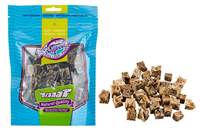 Produktbild von Braaaf Hundesnack Seafood Lachswürfel - 70 g